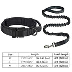Heavy-Duty Tactical Dog Collar & Leash Set – Adjustable Military-Grade Design for All Dogs