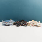 Personalized Dog Collar Leash Harness Set, Custom Name Printed Pet Accessories with Bow Tie, Luxury Tactical Dog Collar