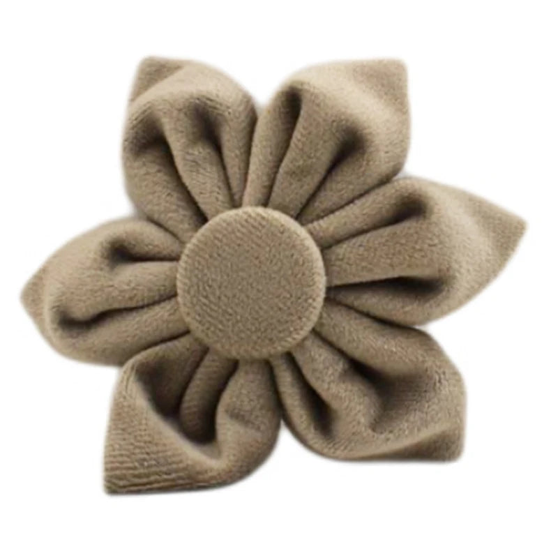 Light grey Velvet Personalized Dog Collar, Leash & Harness Set