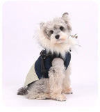 Fleece Hooded Dog Winter Coat – Soft Plush Cotton Vest for Warmth and Comfort