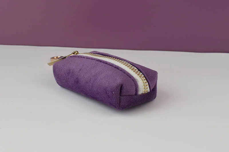 Purple Velvet Personalized Dog Collar, Leash & Harness Set