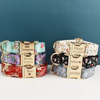 Personalized Dog Collar Leash Harness Set, Custom Name Printed Pet Accessories with Bow Tie, Luxury Tactical Dog Collar