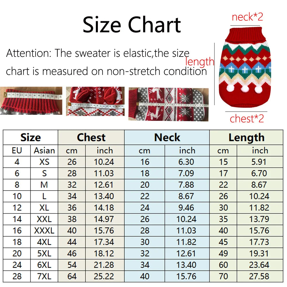 Knitted Winter Dog Sweater – Soft Warm Coat for Small & Medium Dogs