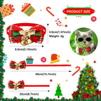 Christmas Dog Collar with Bell & Tie – Festive Adjustable Collar for Dogs & Cats