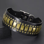 Genuine Leather Dog Collar – 2-Inch Wide Luxury Spike & Diamond Design for Medium & Large Dogs