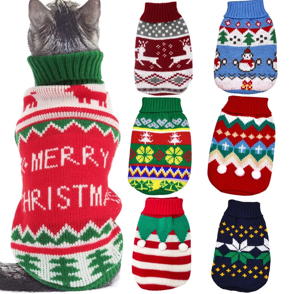 Warm Knitted Dog Sweater – Soft Winter Vest for Small & Medium Pets