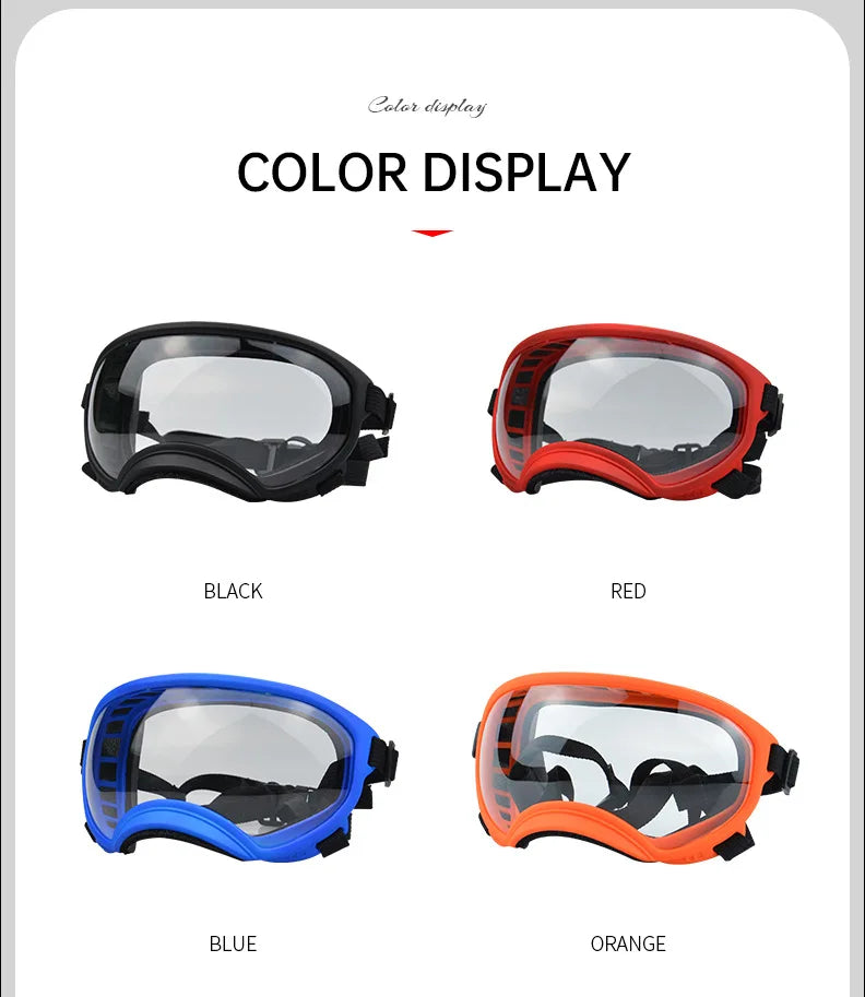 Color-Changing Dog Sunglasses – UV-Resistant Goggles for Outdoor Protection