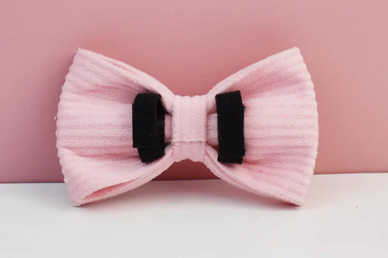 Pink Corduroy Personalized Dog Collar, Leash & Harness Set