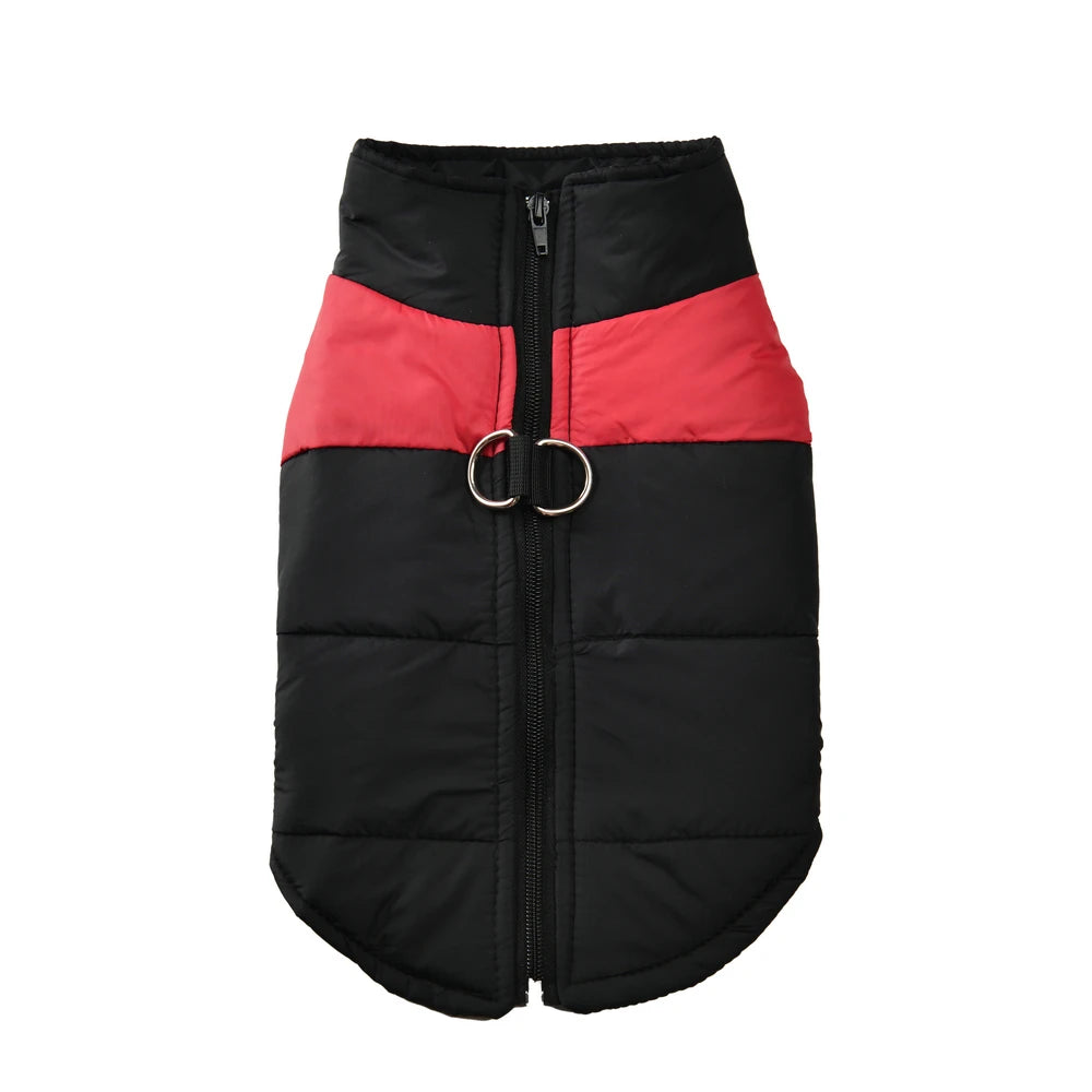 Waterproof Winter Dog Jacket with D-Ring – Windproof Warm Coat for Small to Large Dogs