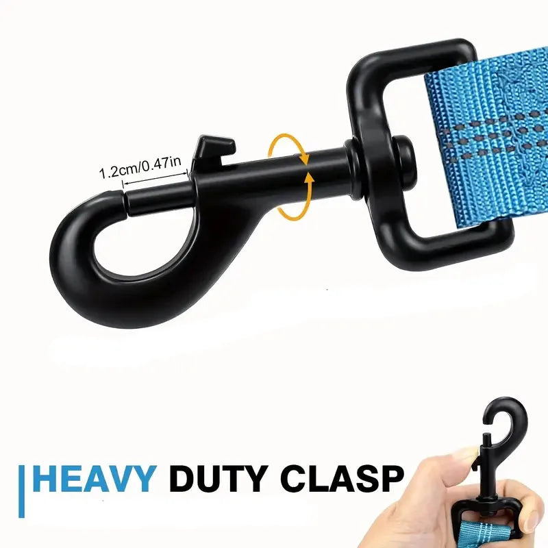 Heavy-Duty Bungee Dog Leash – 5ft Shock-Absorbing Lead with Dual Handles