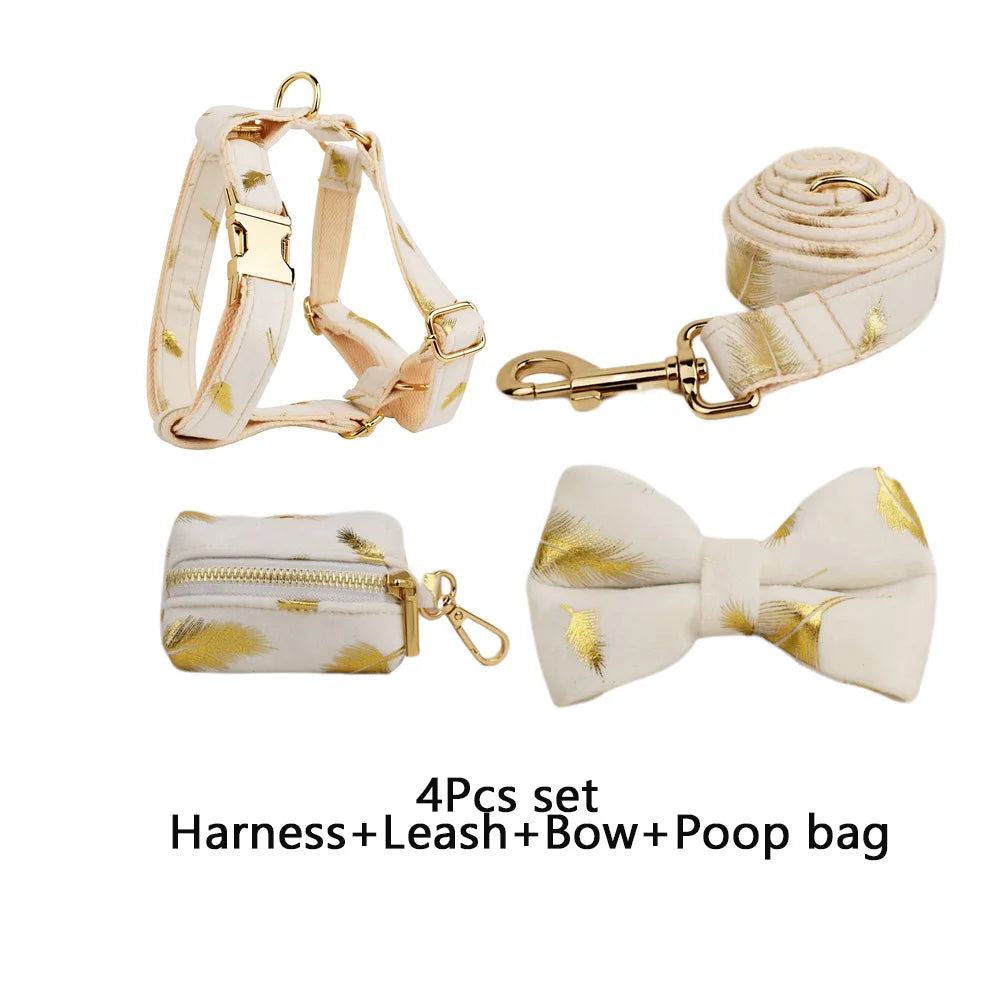 Personalized Dog Collar, Leash & Harness Set