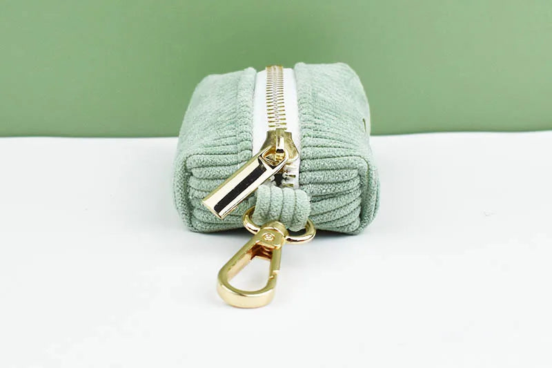 High Quality Light Green Corduroy Dog Collar, Harness & Leash Set – Personalized Engraved Nameplate, Padded