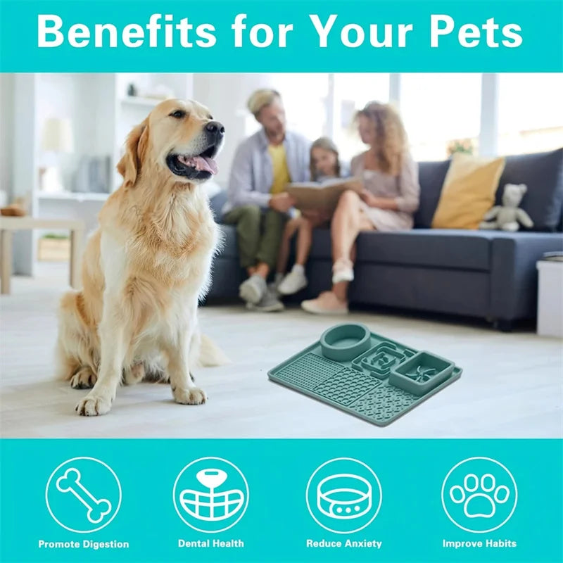 Dog Licking Pad – Slow Feeder & Calming Suction Mat for Dogs and Cats