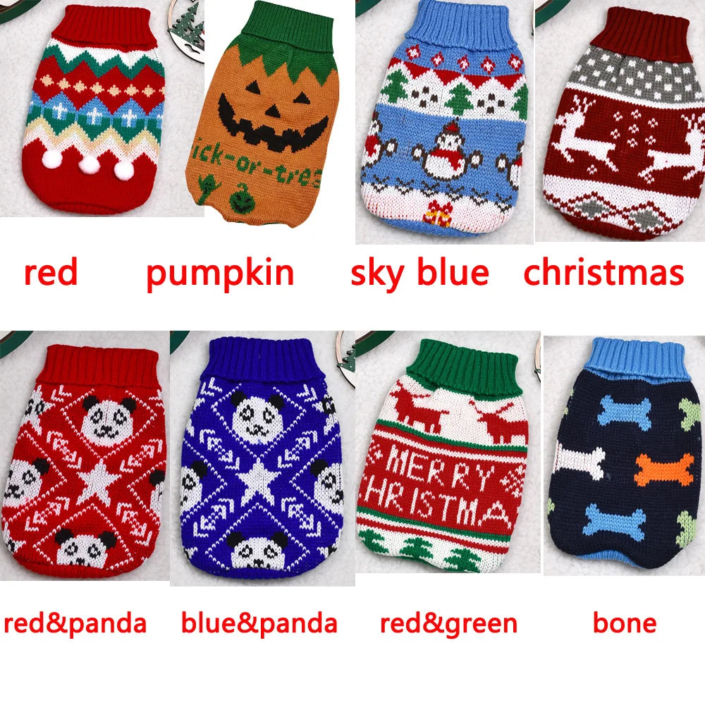 Knitted Winter Dog Sweater – Soft Warm Coat for Small & Medium Dogs