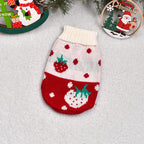 Winter Knitted Dog Sweater – Warm Striped Pullover for Small to Large Dogs