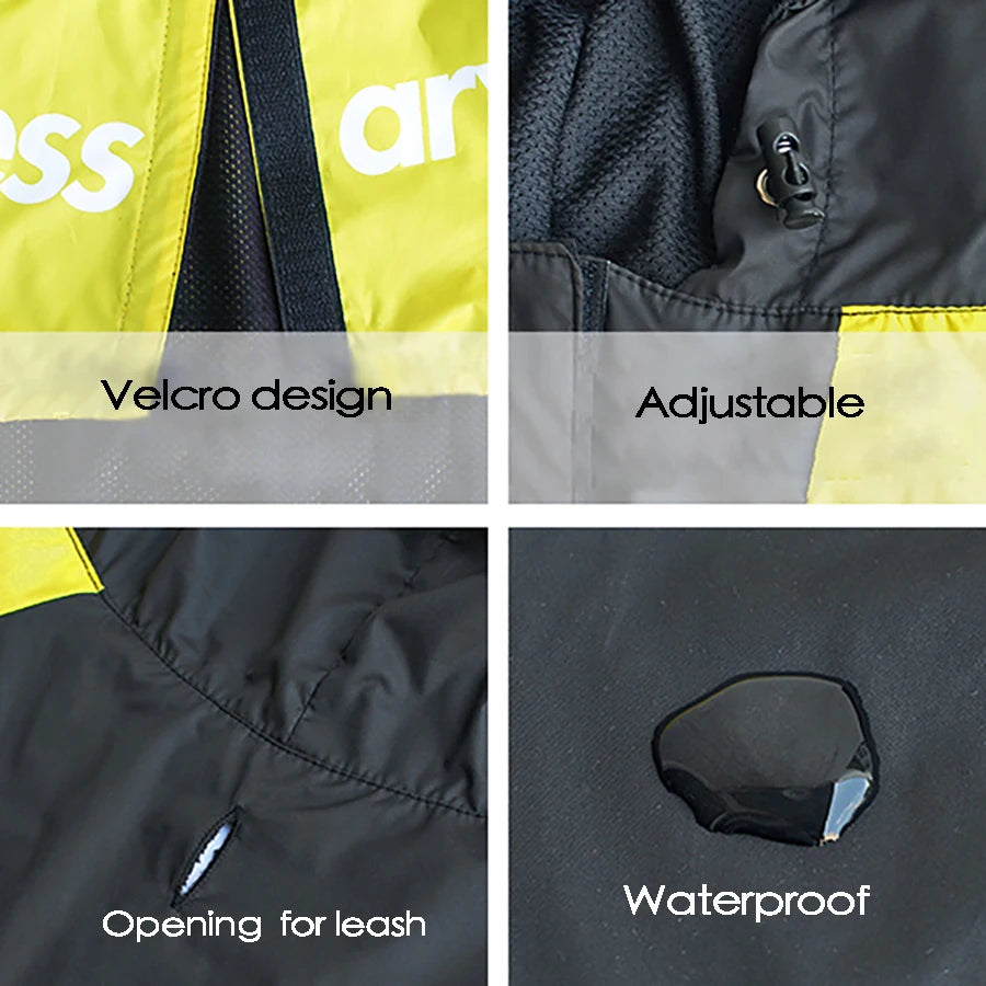 Waterproof Reflective Dog Raincoat – Hooded Outdoor Jacket for All Seasons