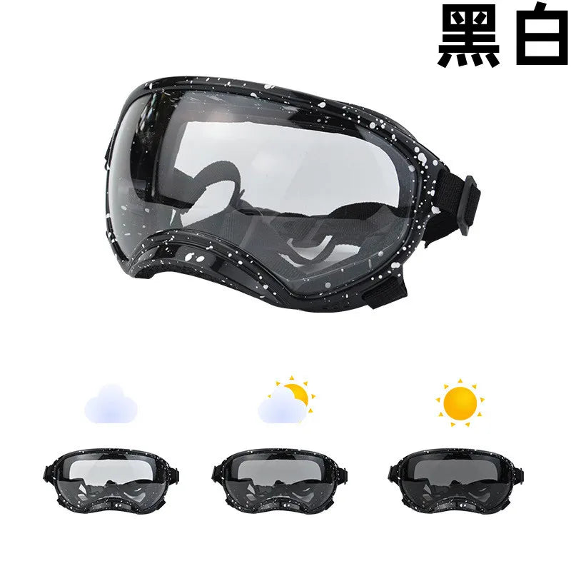 Color-Changing Dog Sunglasses – UV-Resistant Goggles for Outdoor Protection