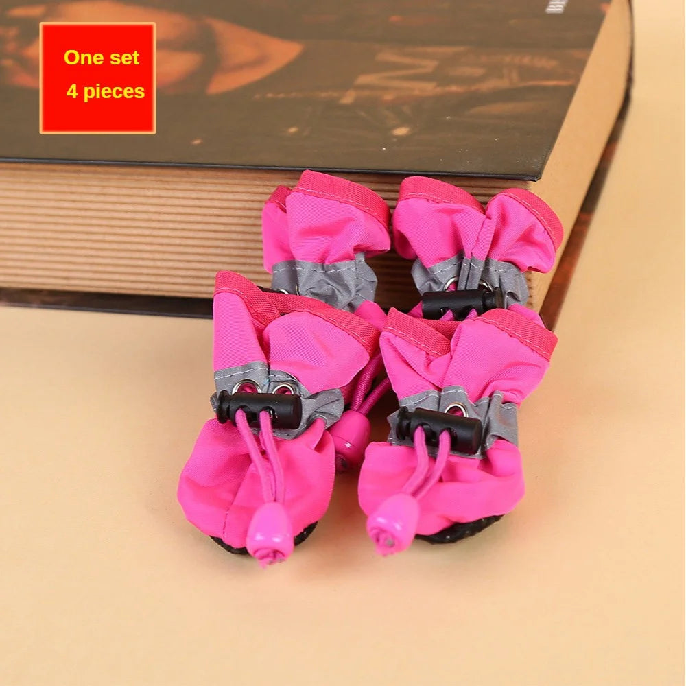 4pcs Waterproof Dog Shoes – Protect Your Pet’s Paws from Rain & Mud