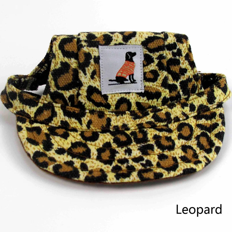 Dog Sun Hat – Adjustable Canvas Baseball Cap for Small & Medium Dogs