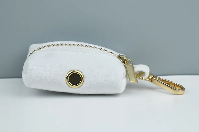 White Velvet Personalized Dog Collar, Leash & Harness Set