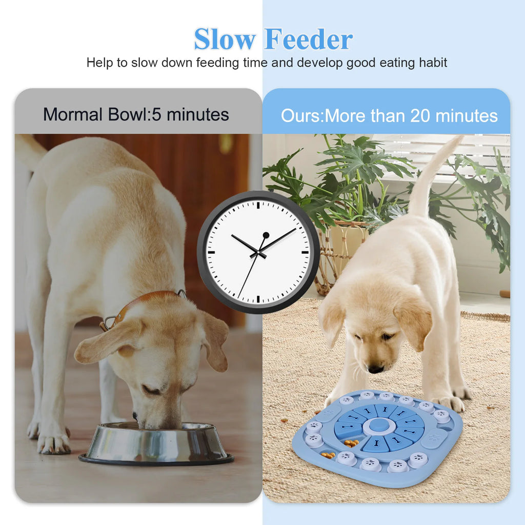 Interactive Dog Puzzle Toy – Treat Dispensing Slow Feeder for Training & Mental Stimulation