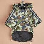 Reflective Large Dog Raincoat – Waterproof Camouflage Hooded Jumpsuit for Outdoor Protection