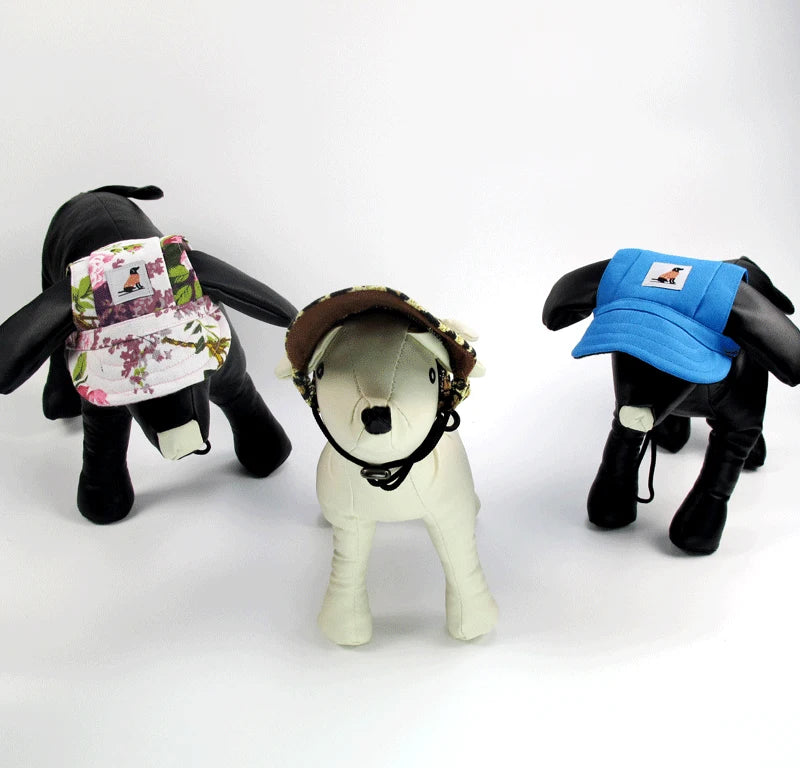 Dog Sun Hat – Adjustable Canvas Baseball Cap for Small & Medium Dogs