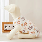 Flannel Dog Vest – Soft Paw Print Pet Clothes for Small & Medium Dogs