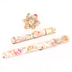 Vintage Bloom Floral Dog Collar and Leash Set