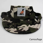 Dog Sun Hat – Adjustable Canvas Baseball Cap for Small & Medium Dogs