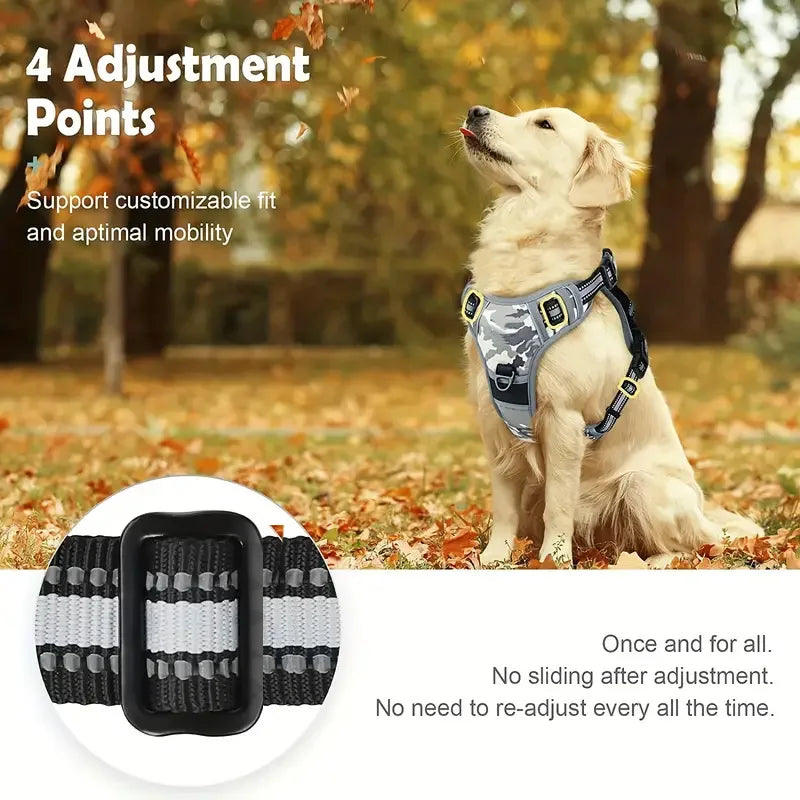 Reflective No-Pull Dog Harness – Easy Walking Training Harness with Handle