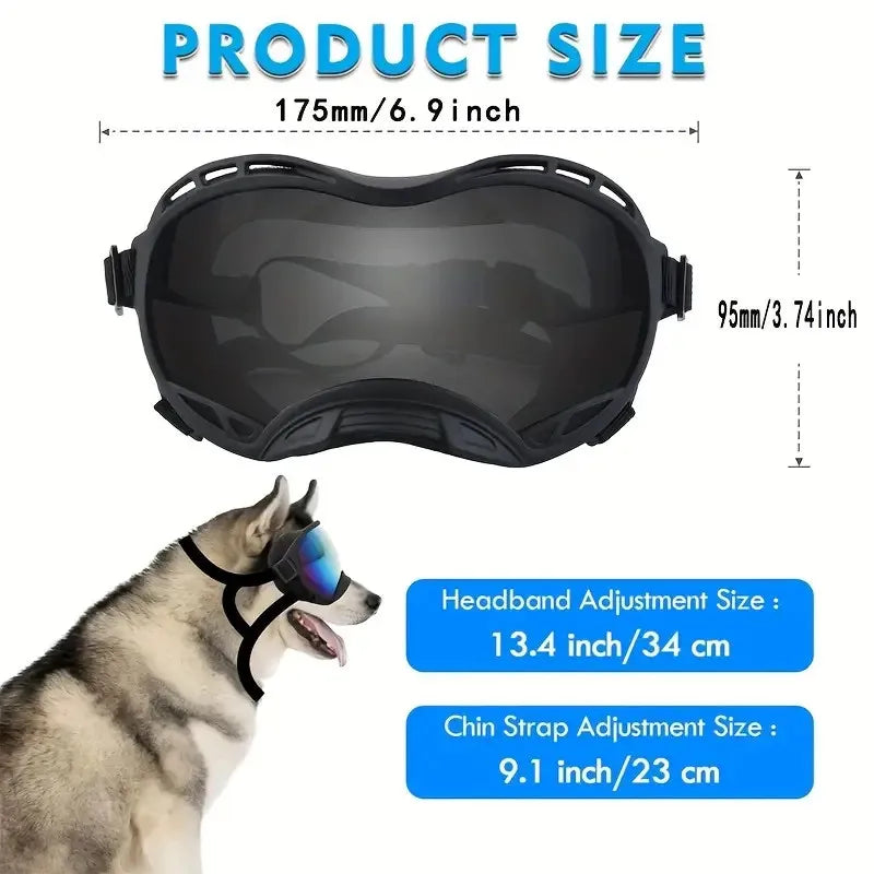 Large Dog Goggles – Windproof, Waterproof Tactical Sunglasses for Outdoor Protection
