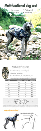 Waterproof Dog Jacket with Built-in Harness – Warm Winter Coat for Small to Large Breeds