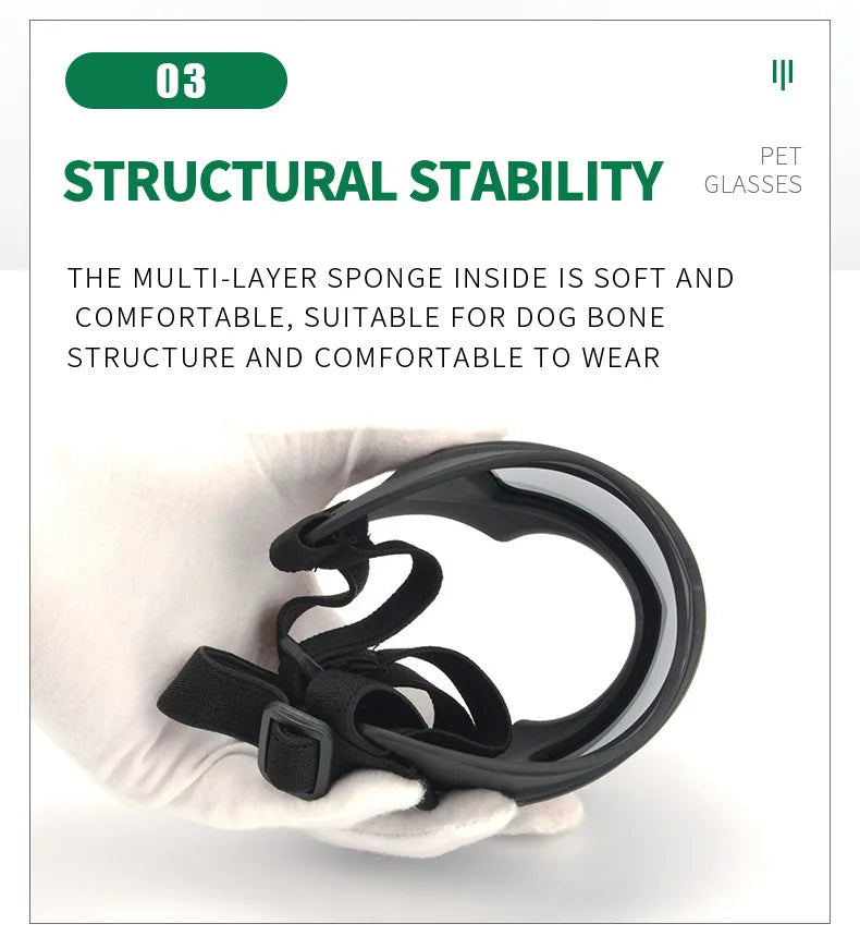 Large Dog Sunglasses – Adjustable Goggles for Medium & Large Dogs