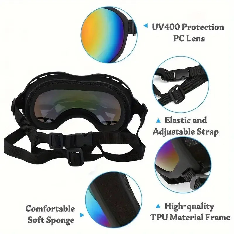 Large Dog Goggles – Windproof, Waterproof Tactical Sunglasses for Outdoor Protection