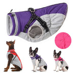 Waterproof Dog Jacket with Harness – Warm Winter Coat for Small to Large Dogs