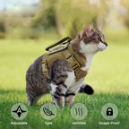 600D Tactical Cat & Small Dog Vest – Durable Training Chest Harness