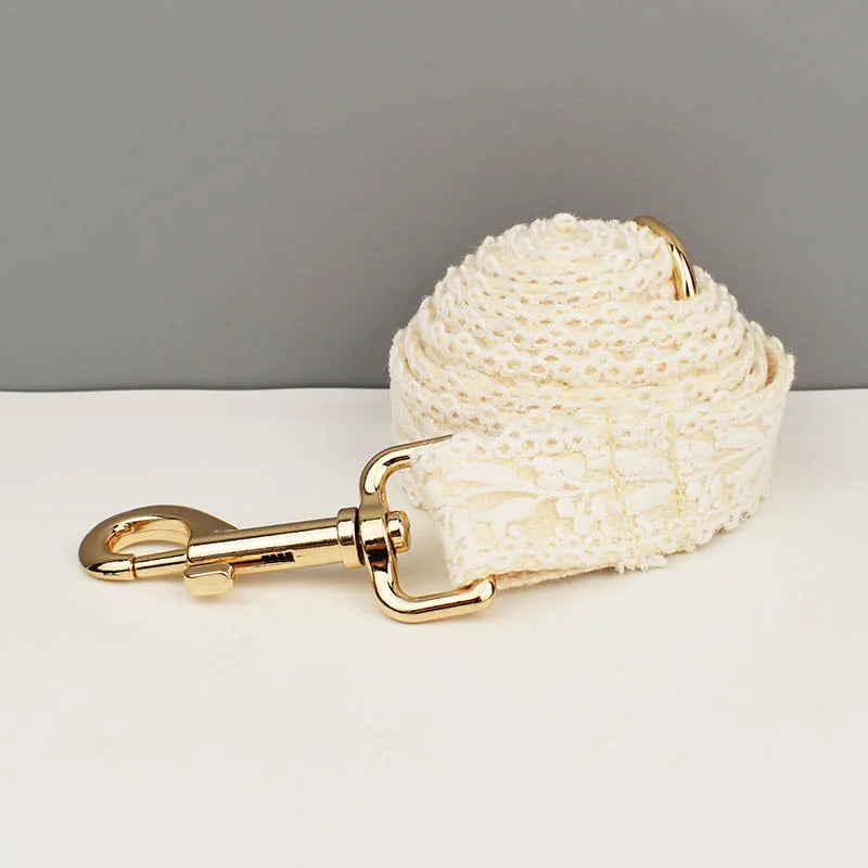 Lace Personalized Dog Collar, Leash & Harness Set