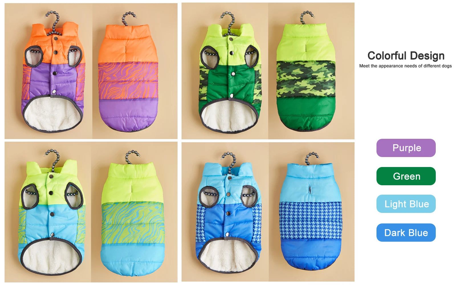 Winter Dog Vest Coat – Windproof Double-Layer Fleece Jacket for Small & Medium Dogs