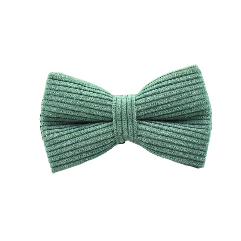 Dark Green Corduroy Personalized Dog Collar, Leash & Harness Set