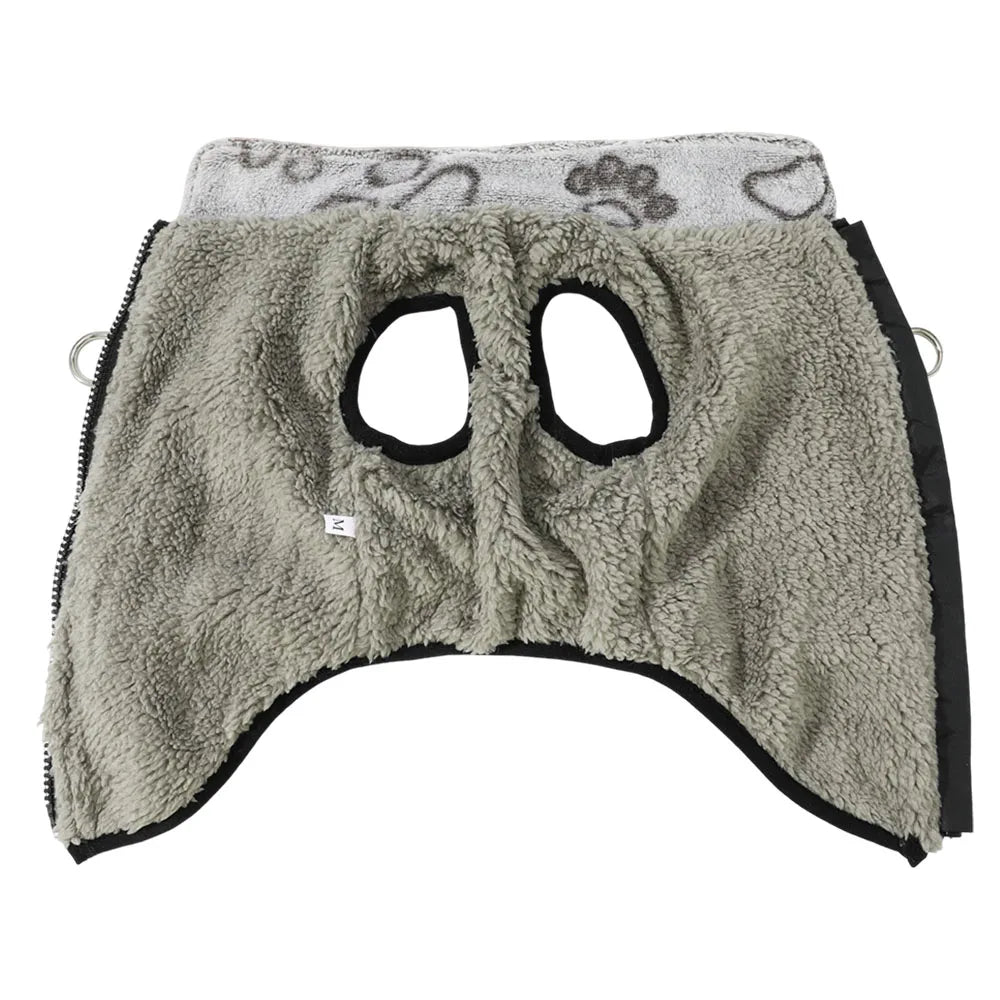 Fleece Winter Dog Jacket – Warm Adjustable Vest with D-Ring for Small Dogs
