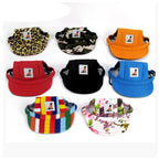 Dog Sun Hat – Adjustable Canvas Baseball Cap for Small & Medium Dogs