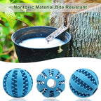 Rubber Dog Ball Toy – Interactive Chew & Food Dispensing Ball for Small Dogs