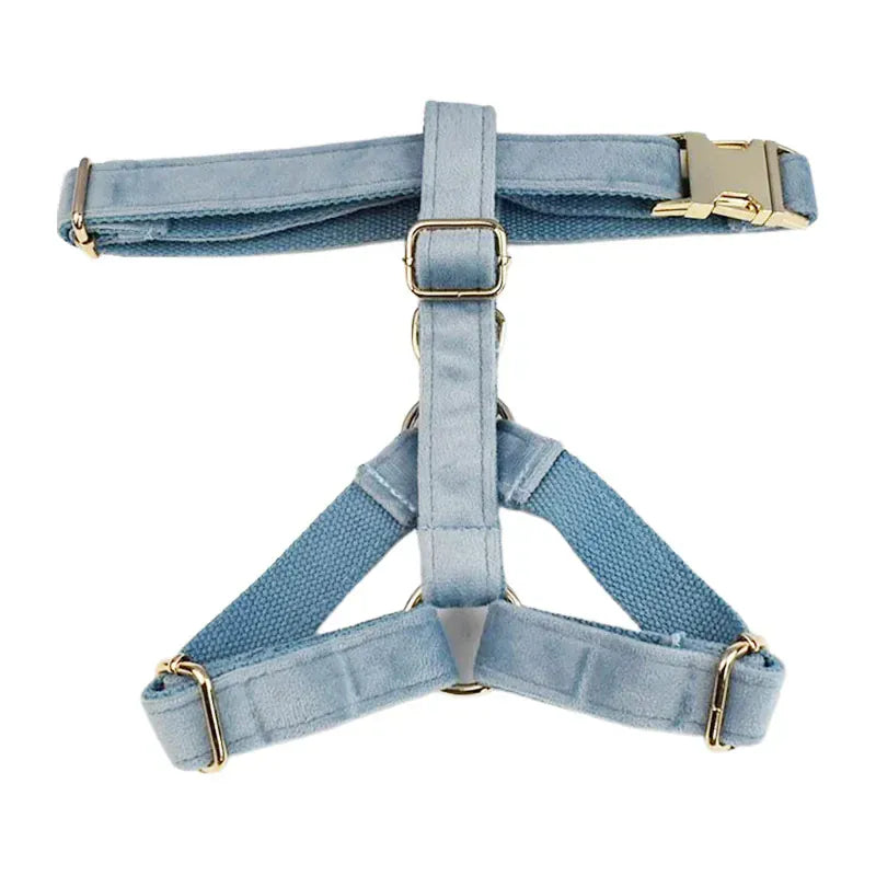 DDPaws  Harness / XS Dusty Blue Velvet Set