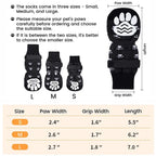 Anti-Slip Dog Socks with Adjustable Straps – 4Pcs Set for Indoor Paw Protection