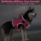 Adjustable Tactical Dog Harness – No-Pull Reflective Military Vest for Large Dogs