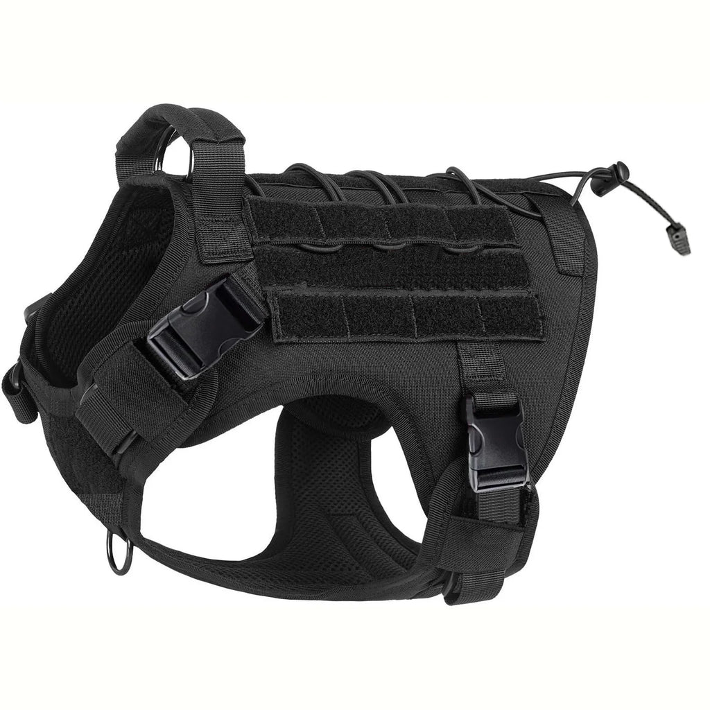 Tactical Dog Harness – Adjustable No-Pull Service Vest with Handle & Hook-and-Loop Panels