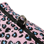 Leopard Print Winter Dog Jacket – Warm, Windproof & Stylish with D-Ring Design