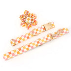 Sunset Picnic Floral Dog Collar and Leash Set