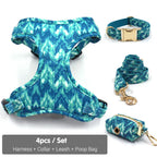 DDPaws Blue tie-dye Printed Set